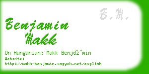 benjamin makk business card